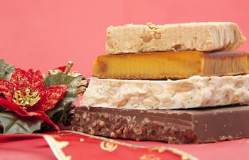 Variedad de turrones.