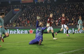 El argentino del Atlético de Madrid Julián Álvarez anotó dos goles ante el Sparta.