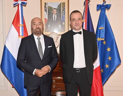 Pierre Christian Soccoja, embajador de Francia en Paraguay junto con Jean-Christophe Fleury, nuevo Cónsul General de Francia en Buenos Aires.