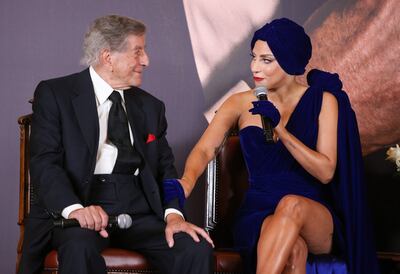 Brussels (Belgium).- (FILE) US singers Lady Gaga (R) and Tony Bennett (L) attend a press conference in Brussels, Belgium, 22 September 2014.
