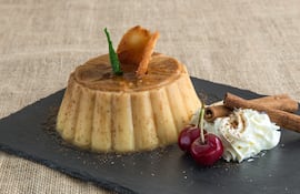 Flan fit de canela.