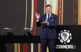 El presidente de la Confederación Sudamericana de Fútbol (Conmebol), Alejandro Domínguez.