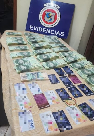 El total incautado fue de G. 179.421.000, según los intervinientes.