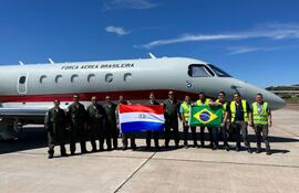 Embraer Legacy 500 de la Fuerza Aérea Brasileña que ya estuvo en cielo paraguayo realizando trabajos en el 2023.