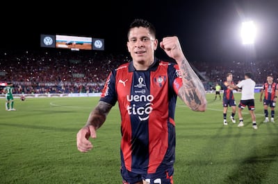 El delantero Juan Manuel Iturbe, el máximo anotador de la temporada 2025 del fútbol paraguayo.