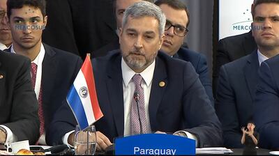 Mario Abdo Benítez en su última Cumbre del Mercosur.