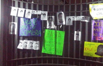 Manifestación en contra de los hermanos Ibarrola en el año 2019.