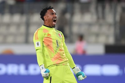 AMDEP3811. LIMA (PERÚ), 20/03/2025.- Pedro Gallese celebra un gol de Andy Polo de Perú este jueves, en un partido de las eliminatorias sudamericanas para el Mundial de 2026 entre las selecciones de Perú y Bolivia en el estadio Nacional del Perú (Perú). EFE/ Paolo Aguilar