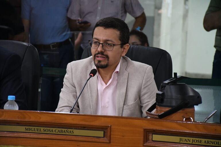 Miguel Sosa (ANR-HC), presidente de la Comisión de Hacienda de la Junta Municipal de Asunción.