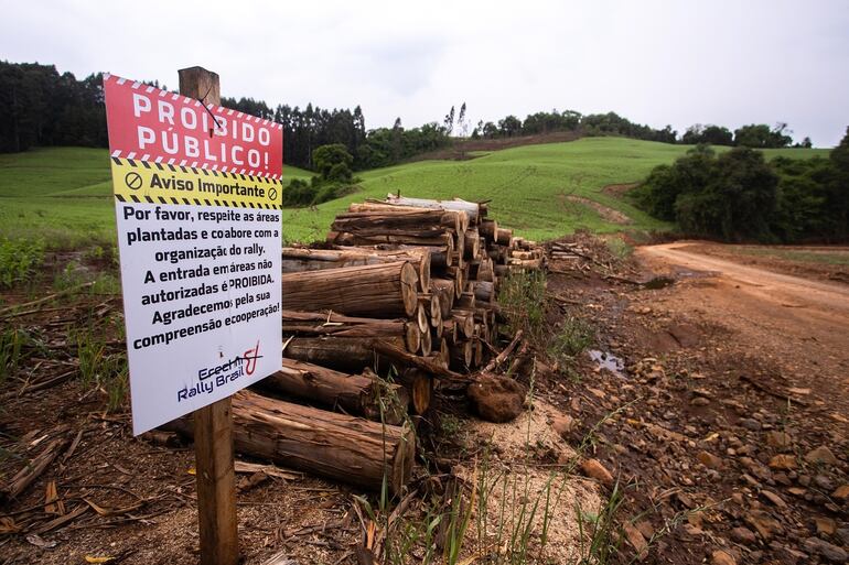Uno de los tramos del Rally de Erechim, que será utilizado el fin de semana por la cuarta prueba del Campeonato Sudamericano de Rally FIA Codasur.