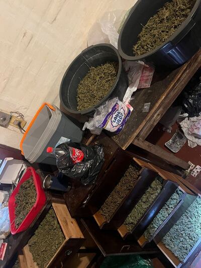 Marihuana VIP incautada en el barrio Santa María de Asunción.