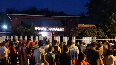 La movilización duró por varias horas frente a la sede de la Municipalidad de Belén.