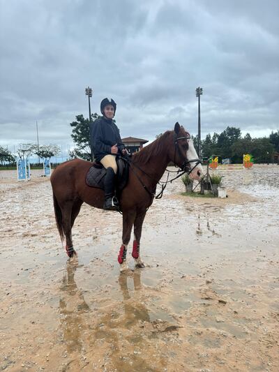 Hugo Domínguez con Mandrake, saltó en la categoria 1,10 m.