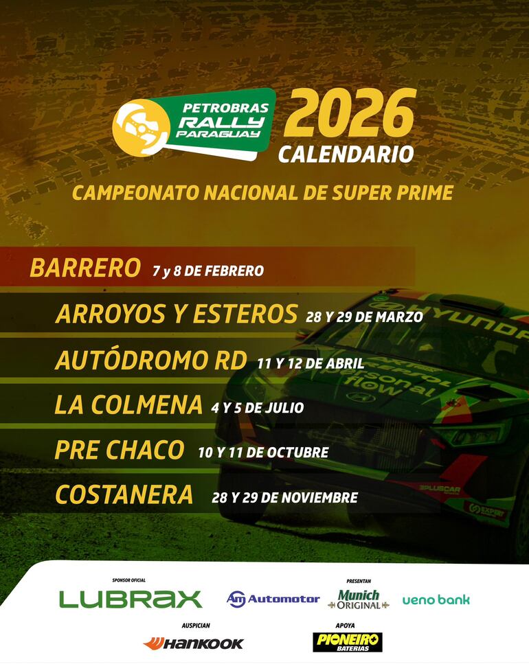 Calendario del CNSP 2026.