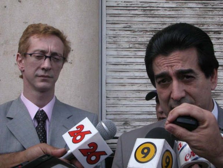 Menocchio con su abogado que posteriormente fue asesinado a tiros.