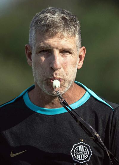 Martín Palermo (51 años), director técnico argentino del Olimpia.