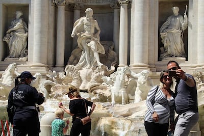 Fontana de Trevi, en Roma.