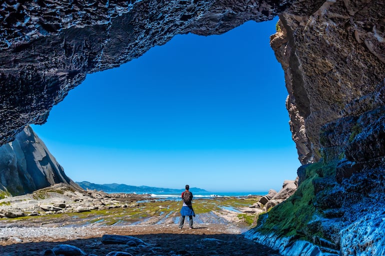 Zumaia, Gipuzkoa, en la costa norte de España.