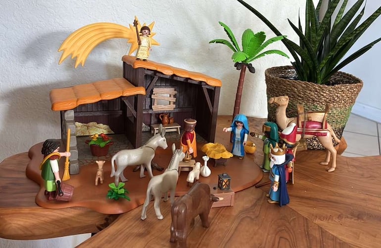 Pesebre de la familia Bensien, paraguayos residentes en Estados Unidos.