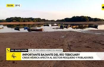 Macado descenso de los niveles de la cuenca del río Tebicuary.