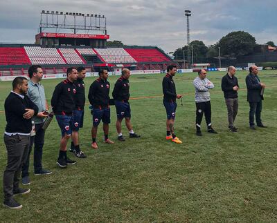 Acto de presentación del uruguayo Juan Manuel Salgueiro en Fernando de la Mora.