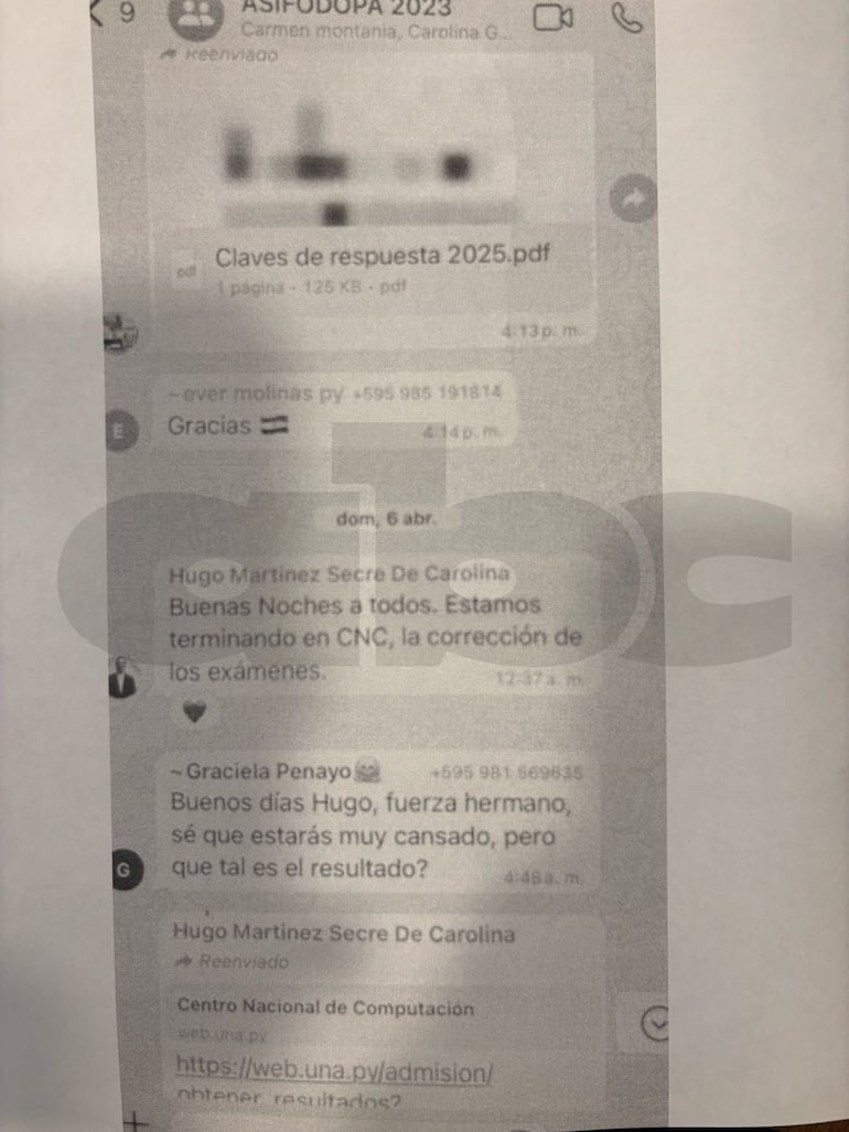 Chats revelan cómo se habrían filtrado las respuestas de los exámenes para ingresar a institutos de formación docente.