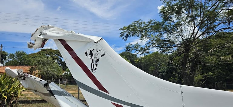 Marca identificatoria de la aeronave siniestrada el 17 de diciembre de 2024, tras descargar 456 kilos de cocaína en Cerrito.