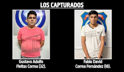 Gustavo Adolfo Fleitas Correa y Fabio David Correa Fernández, imputados por el homicidio de César Candia Díaz.