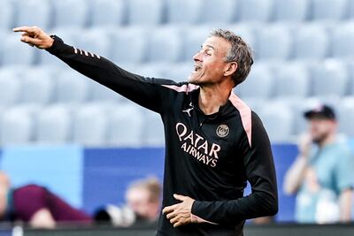 El entrenador del Paris Saint-Germain, Luis Enrique, asiste al entrenamiento del Paris Saint-Germain para la final de la UEFA Champions League en Múnich, Alemania, 30 de mayo de 2025.
