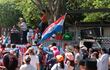 Acto frente al Palacio de Justicia en Asunción.