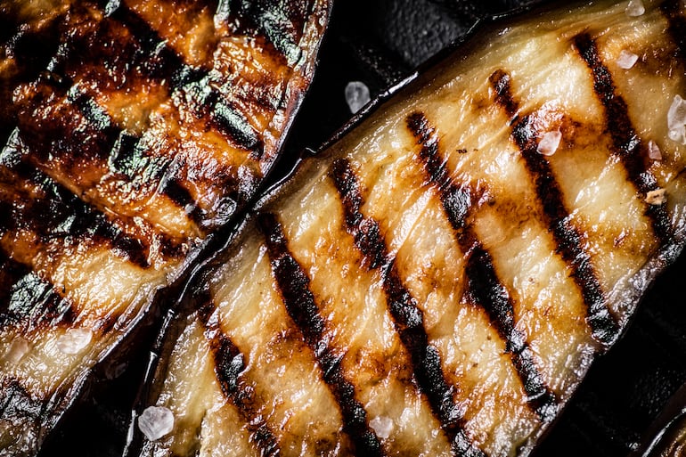 Berenjena a la parrilla.