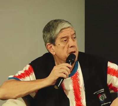 Luis Alberto Mauro (TSJE), en la conferencia de prensa realizada antes de la apertura de locales de votación para las elecciones internas municipales.