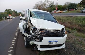 El vehículo involucrado en el accidente fatal.