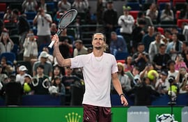 Alexander Zverev (29 años) sudó más de la cuenta para dejar en camino a Quentin Halys.