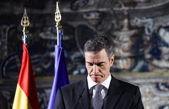 Pedro Sánchez, jefe de Gobierno de España y secretario general del Partido Socialista cuya sede fue allanada por la policía por un escándalo de corrupción.