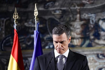Pedro Sánchez, jefe de Gobierno de España y secretario general del Partido Socialista cuya sede fue allanada por la policía por un escándalo de corrupción.