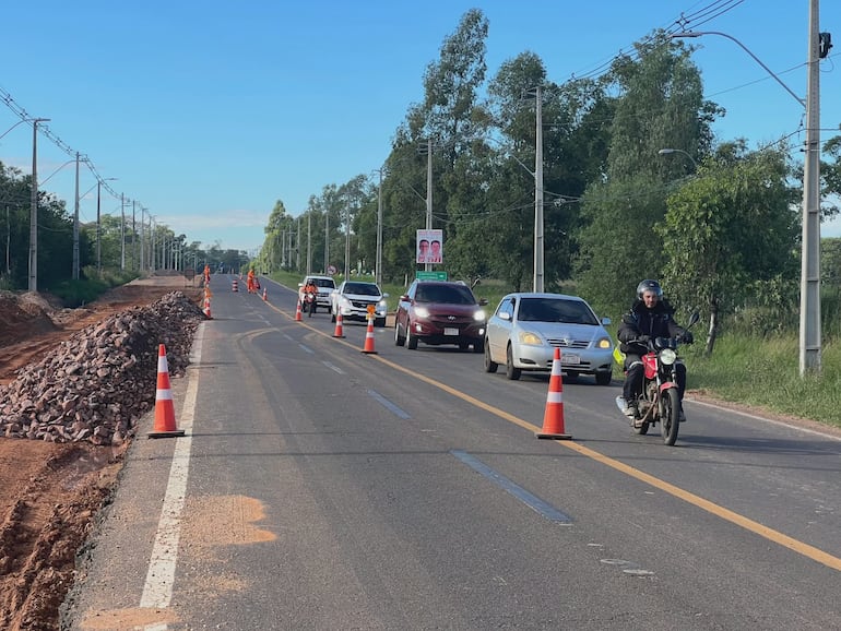 Obras de ampliación de acceso a San Bernardino generan caos y exponen falta de planificación
