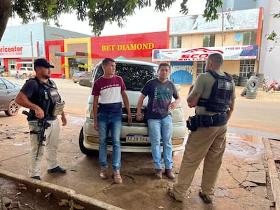 Ricardo Florenciano y Rodrigo Javier Trinidad, durante su detención, en 2022.