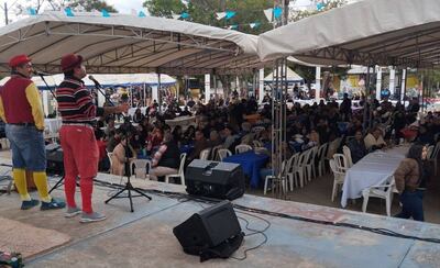 El dúo humorístico Ka’i ha Pirãi amenizó el Karu Guasu realizado el 24 de agosto.