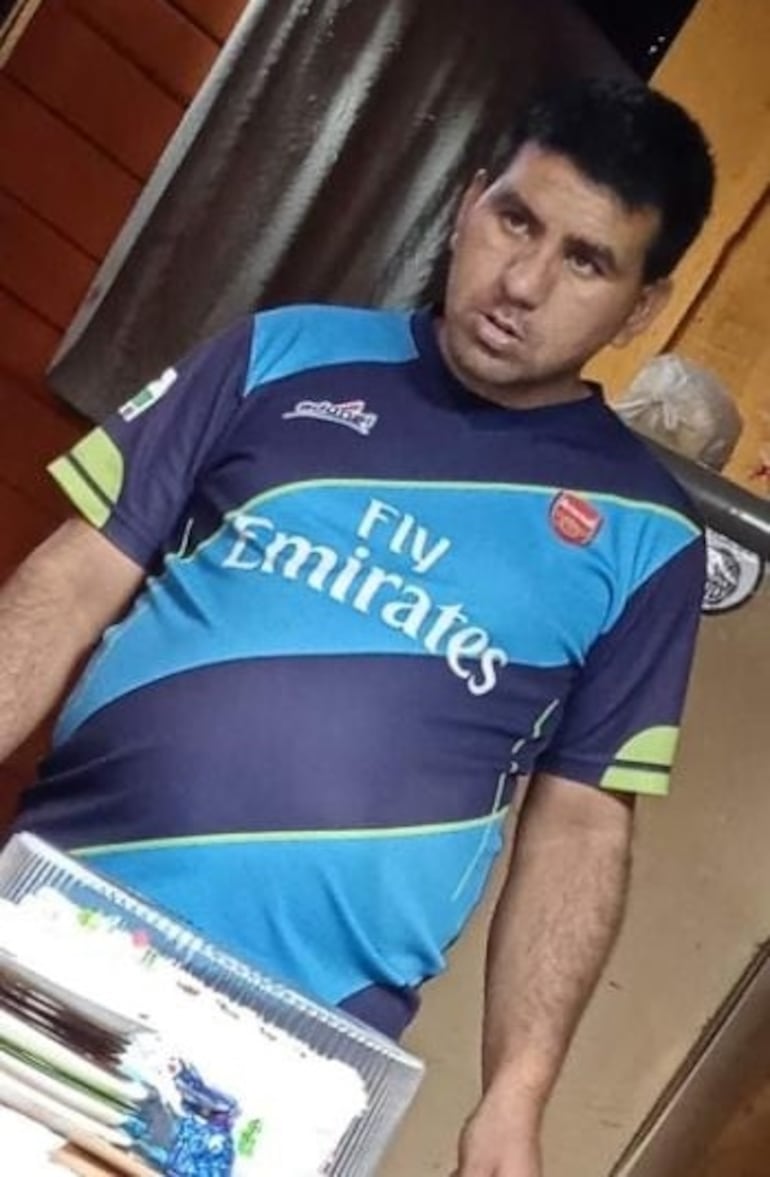 Danubio Daniel Estigarribia Blanco (29), desaparecido desde diciembre del 2021.