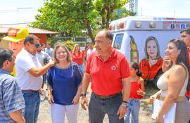 Lilian Samaniego y Juan Afara, en la actividad.
