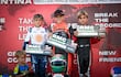 Tony Pugliesi (centro) logró su segunda victoria al hilo en la Rotax Micro Max este año.