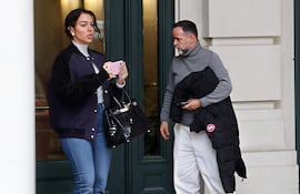 Georgina Rodríguez, esposa del capitán de la selección portuguesa de fútbol y jugador del Al-Nassr, Cristiano Ronaldo, camina a su salida del hotel este miércoles en Washington (EE.UU.).