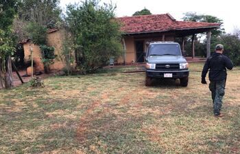 Vivienda parte de la estancia Pindoty de donde fue secuestrado el peón.