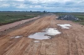 Por falta de desembolso de recursos del MOPC, las obras de la Ruta del Progreso están en pausa.