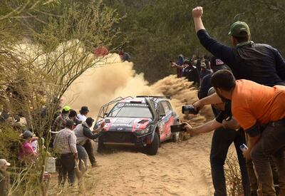 Fau Zaldívar y Marcelo Der Ohannesian, con el Hyundai i20 N Rally2, están segundos en la general, a 1.39,25 minuto del líder, Alejandro Galanti.
