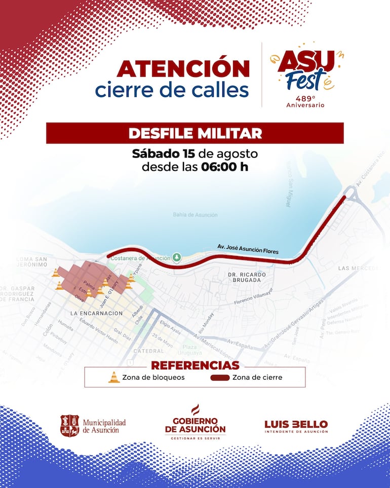 Desfile militar en la Costanera Norte.