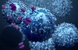 Ilustración de células cancerígenas.