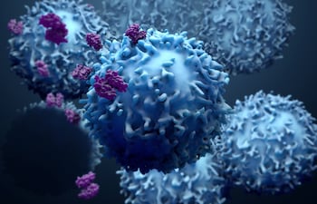 Ilustración de células cancerígenas.