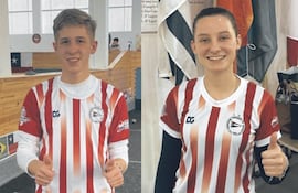 Los paraguayos Brahian Finkler y Thalia Kreuz, campeones del Panamericano Junior de bochas.